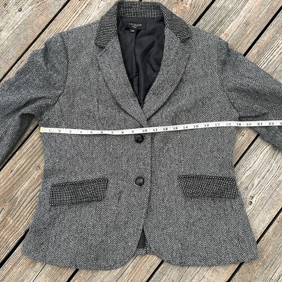Talbots stunning bl & wh blazer 10P - Picture 9 of 12